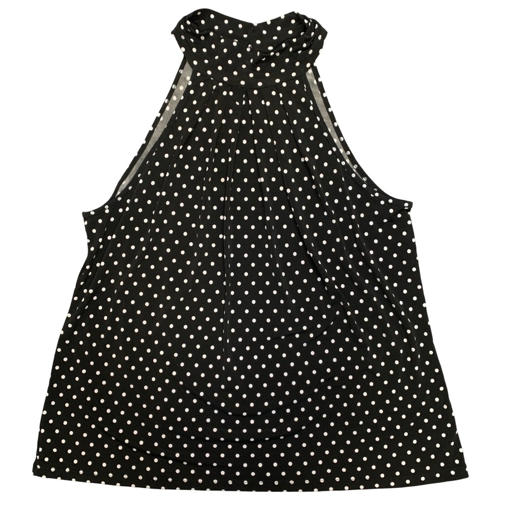 Cato Black White Polka Dot Tank Top